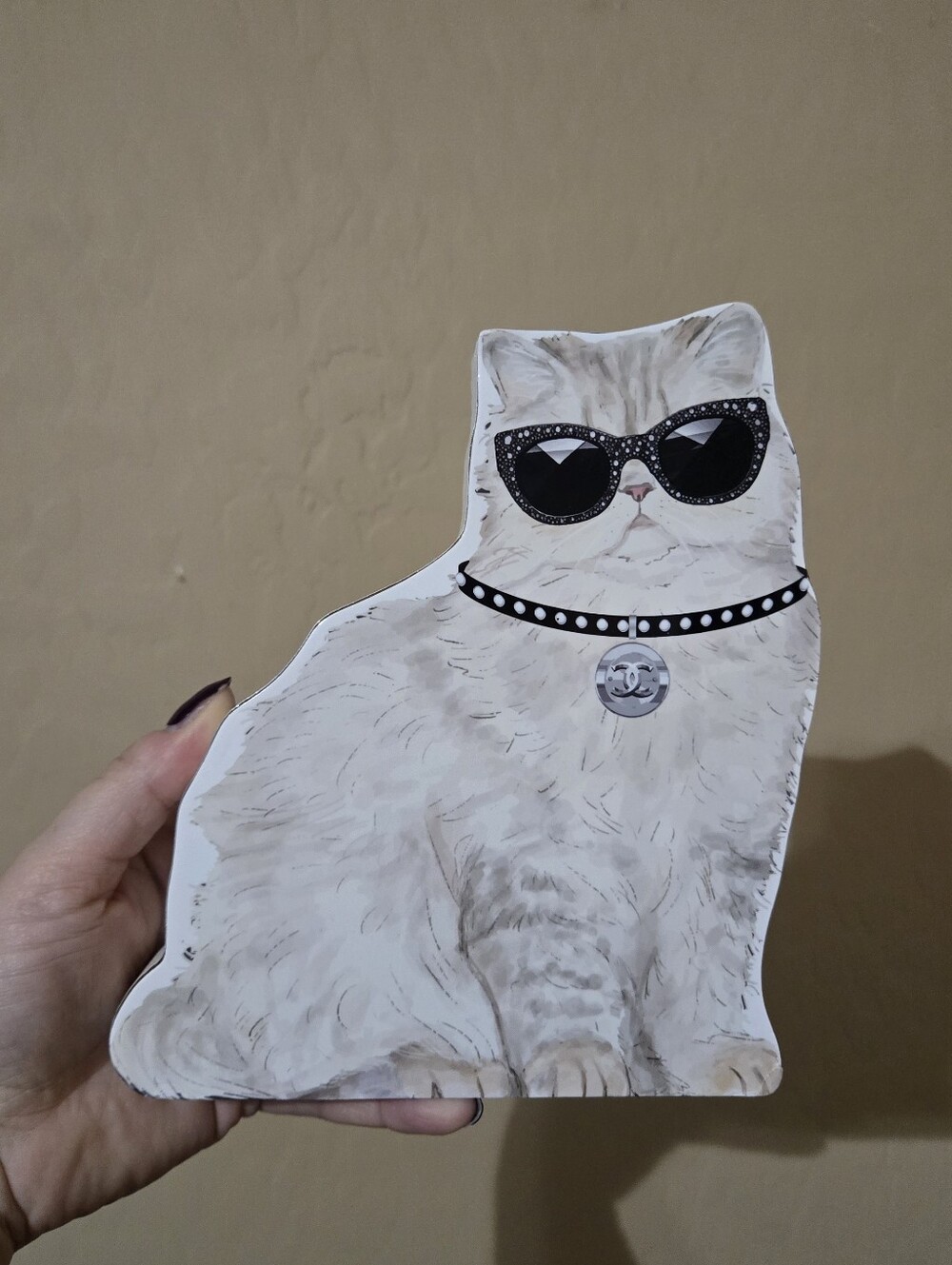 Stylish Cat Wooden Block Decor